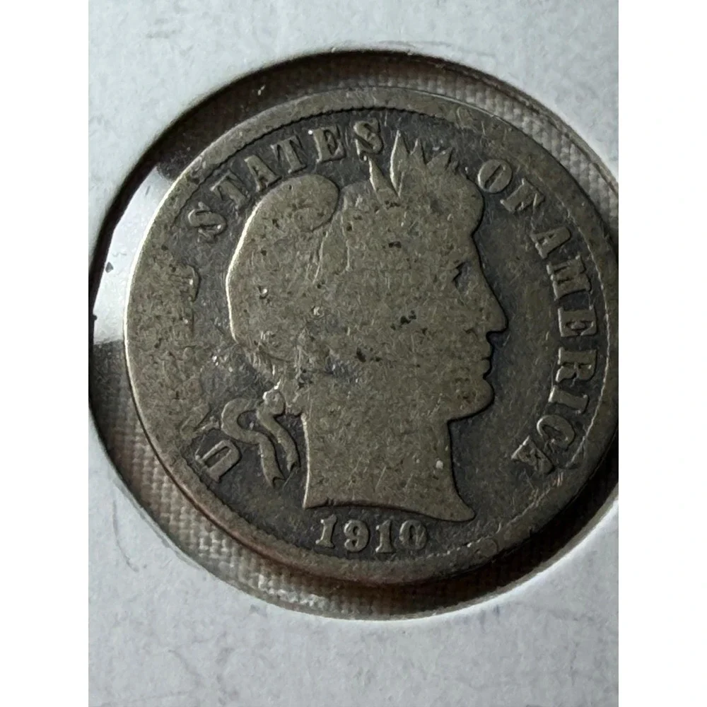 6pc Barber Dime Lot 1898 1908 1910 1911 1912-P 1914 US Silver Coins 90% Silver